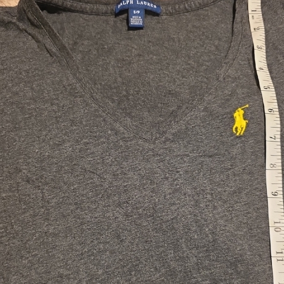 Polo by Ralph Lauren Women's Charcoal Long Sleeve Tee - Picture 5 of 6